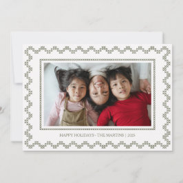 Kor stygn ram glad helg julkort