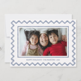 Kor stygn ram glad helg julkort