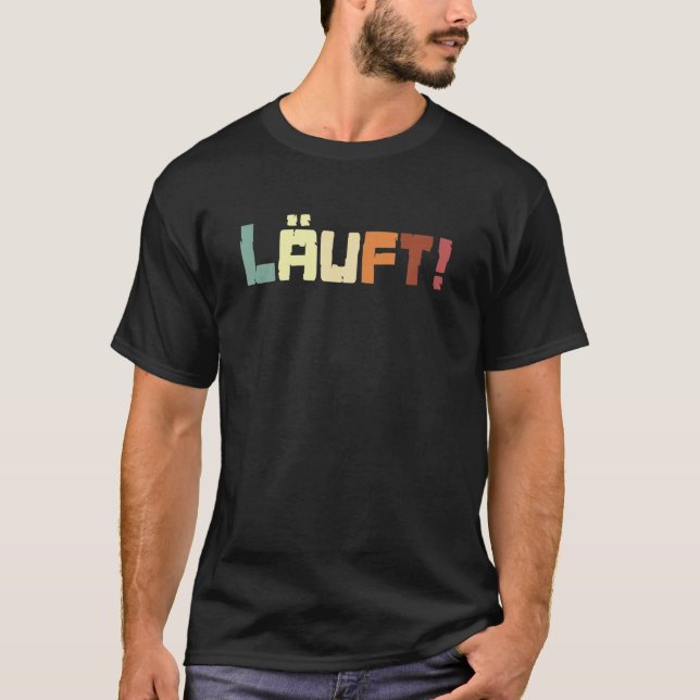 Kör sunt Jogger Marathon Hiking Springer Retro T Shirt (Framsida)