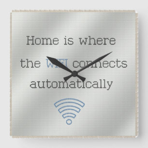 Kor syr hem- WIFI tar tid på Fyrkantig Klocka