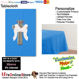 Kor Tablecloth Household Linen Blue Background