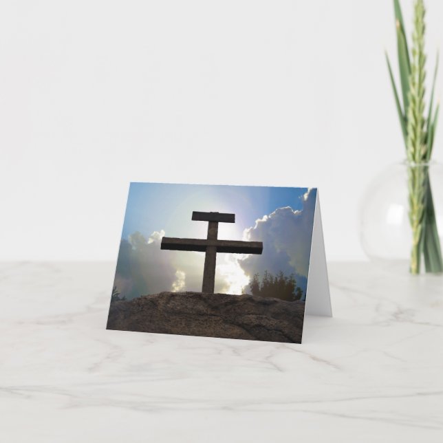 Kor till Jesus Crucifixion Golgotha Note Card Art Kort (Framsida)
