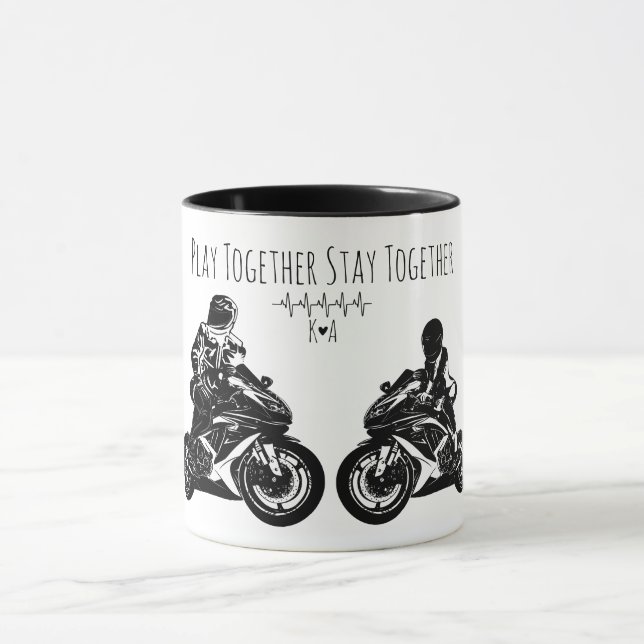 Kör Tillsammans...Personlig Motorcykel Mugg (Center)