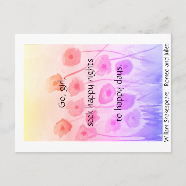 Kör, tjejen... (Romeo och Juliet) vykort (Framsida)