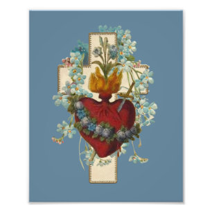 Kor Virgin Mary Immaculate Heart Religiösa Fototryck