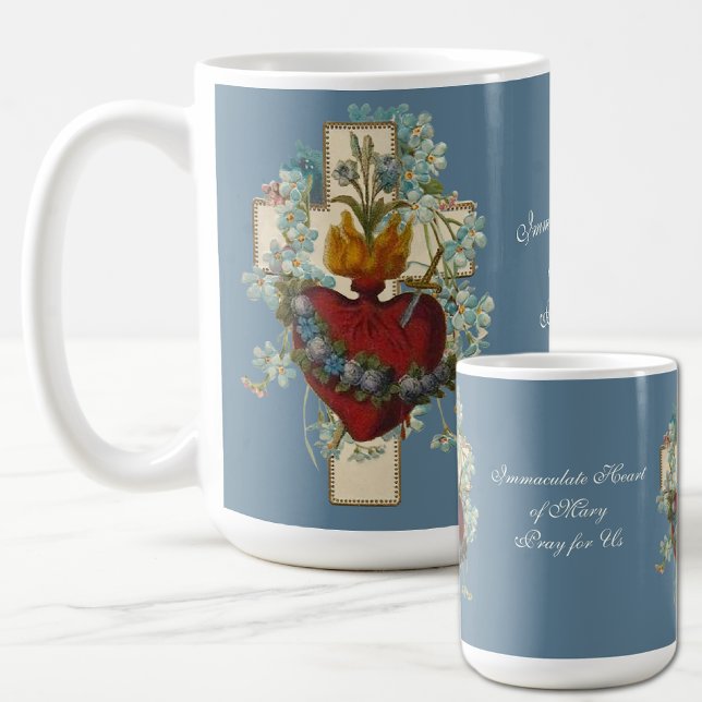 Kor Virgin Mary Immaculate Heart Religiösa Kaffemugg (CATHOLIC IMMACULATE HEART OF MARY COFFEE MUGS)
