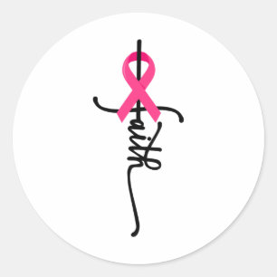 Kor Warrior Survivor Rosa Ribbon Breast Cancer 2 Runt Klistermärke