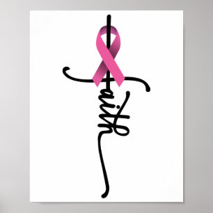 Kor Warrior Survivor Rosa Ribbon Breast Cancer Poster