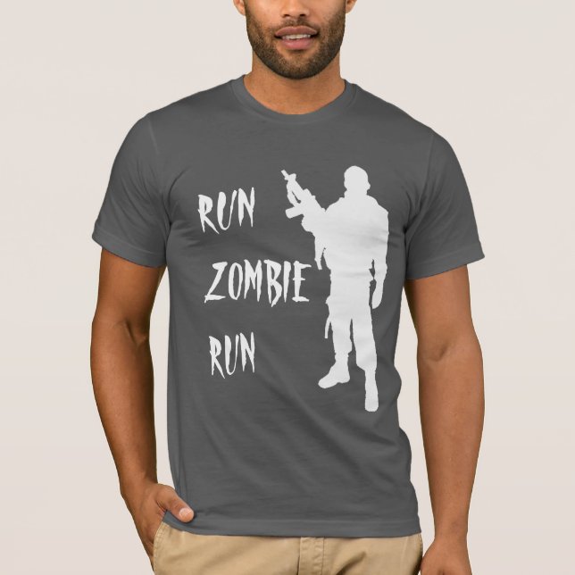 Kör Zombie Run -Tröja Tee Shirt (Framsida)