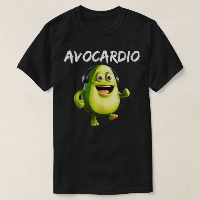 Köra Avocado-ljud Avocardio ultraljud pun Runn T Shirt (Design framsida)