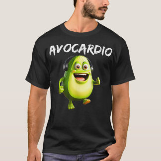 Köra Avocado-ljud Avocardio ultraljud pun Runn T Shirt
