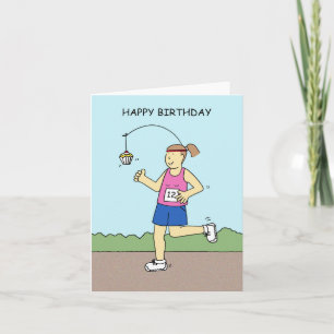Köra Birthday Humor för henne Kort