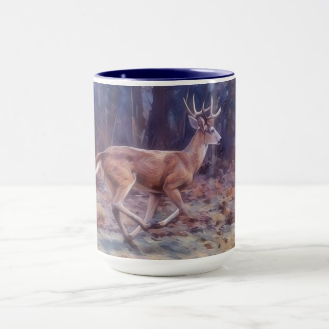 Köra Buck Hjort Vild Animal Art Mugg Kopp (Center)