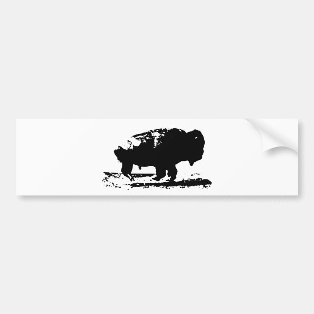 Köra Buffalo Bison Pop Art Bildekal (Framsidan)