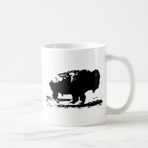 Köra Buffalo Bison Pop Art Kaffemugg