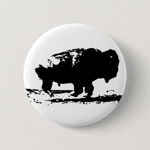 Köra Buffalo Bison Pop Art Knapp