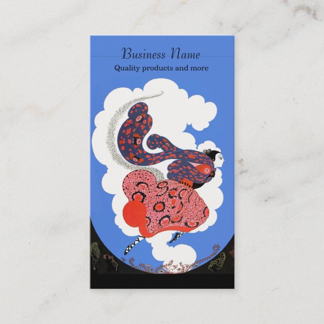 Köra dam Art Deco Visitkort (Framsida)