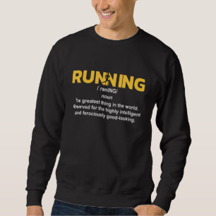 Köra definition I 5k Marathon Springer Lång Ärmad Tröja