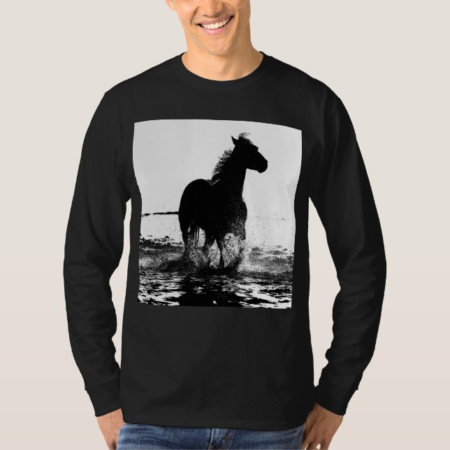 Köra Elegant av tekonst för hästar Modern Trendig T Shirt (Framsida)