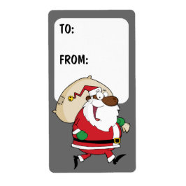 Köra etiketten Black Santa Gift Fraktsedel