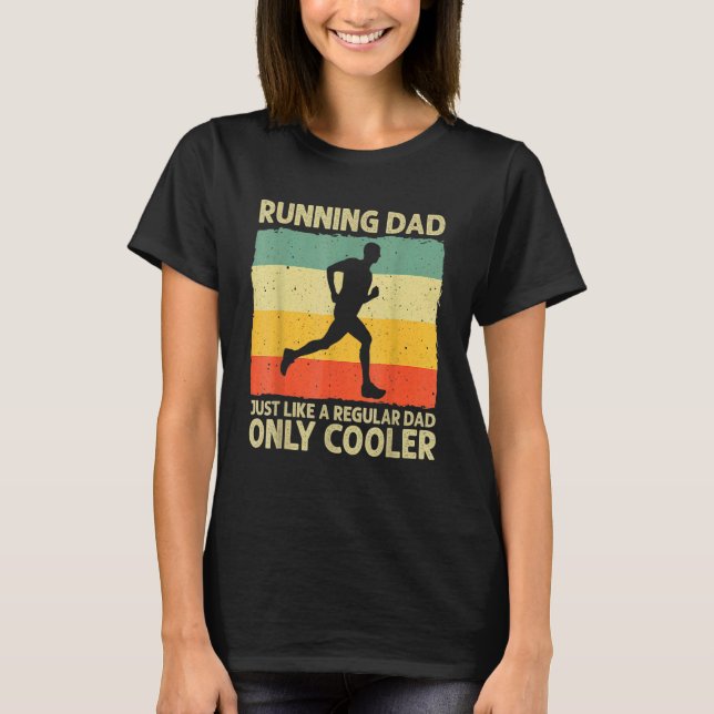 Köra För manar Pappa Marathon Springer Coach Marat T Shirt (Framsida)