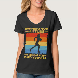 Köra för Women Mamma Marathoner Springer Coach Rac T Shirt