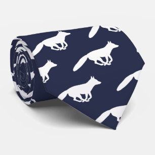 Köra Fox Silhouettes Mönster White och Blue Slips