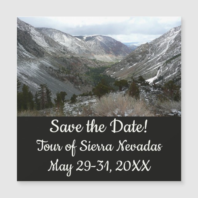 Köra genom Snowy-Sierran Nevada-bergen (Framsida)