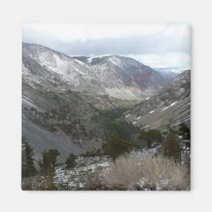 Köra genom Snowy-Sierran Nevada-bergen Magnet