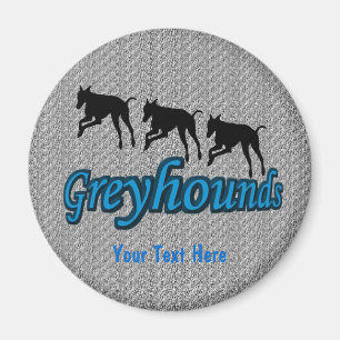 Köra Greyhound Silhouettes Hund Magnet
