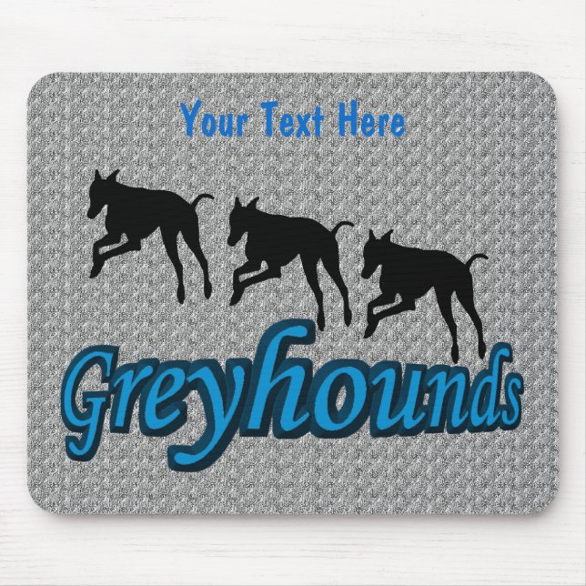 Köra Greyhounds Cute Hund Musmatta (Framsidan)