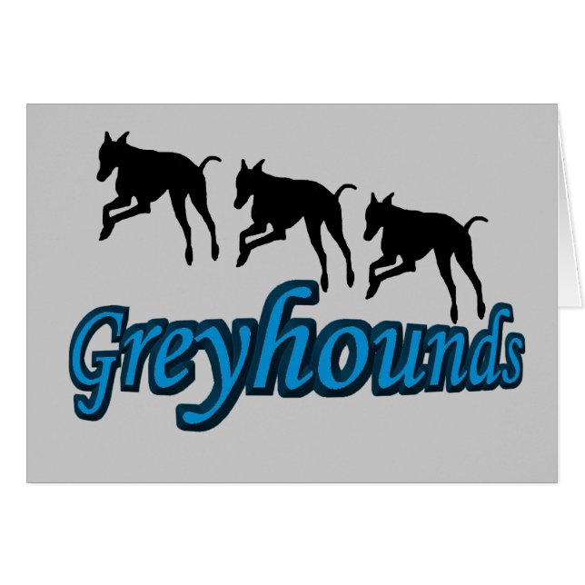 Köra Greyhounds-Hund Card OBS Kort (Framsidan Horizontal)