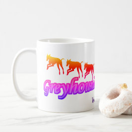 Köra Greyhounds Rainbow Personlig Kaffemugg
