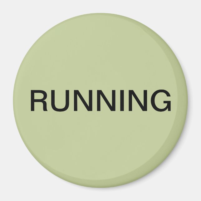 Köra grönt dischasher magnet (Framsidan)