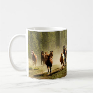 Köra hästar på Montana ranch Kaffemugg