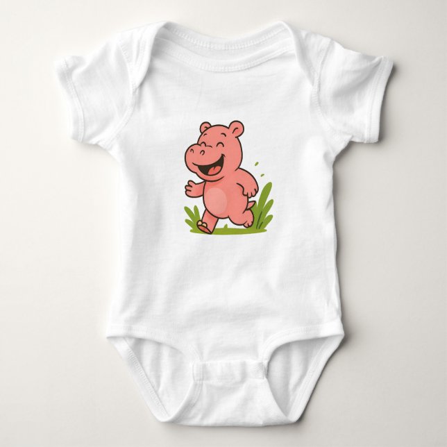 Köra Hippo Kids' Shirt T Shirt (Framsida)