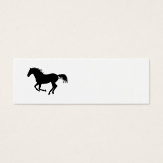 Köra Horse Black Silhouette Black Horse Print Litet Visitkort