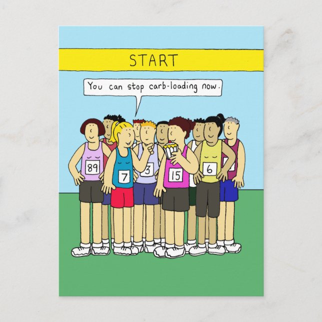 Köra Humor för hennes matkartor Vykort (Framsida)