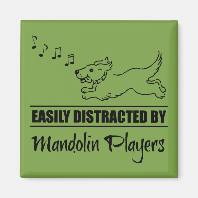 Köra Hund enkelt uppdelat av Mandolin Players Magnet (Framsidan)