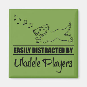 Köra Hund enkelt uppdelat av Ukulele Players Magnet