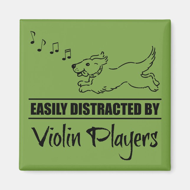 Köra Hund enkelt uppdelat av Violin Players Magnet (Framsidan)