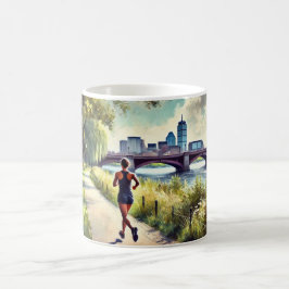Köra i Boston Massachusetts Charles River Kaffemugg