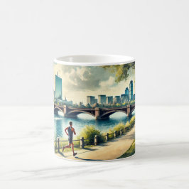 Köra i Boston Massachusetts Charles River Kaffemugg