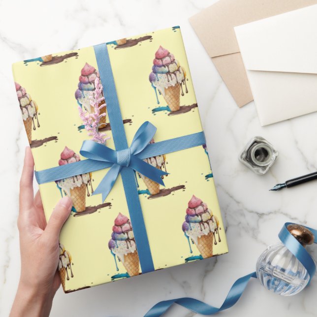 Köra iskräm på Gult Presentpapper (Gifting)