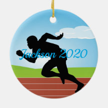 Köra Joging Sprinting Design Ornament