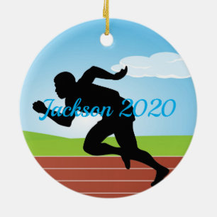 Köra Joging Sprinting Design Ornament