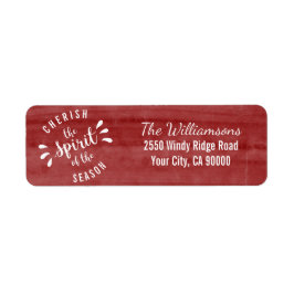 Köra Julens röda vattenfärg Returadress Etikett