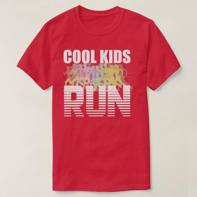 Köra Kids Coola Kids Springa T Shirt (Design framsida)