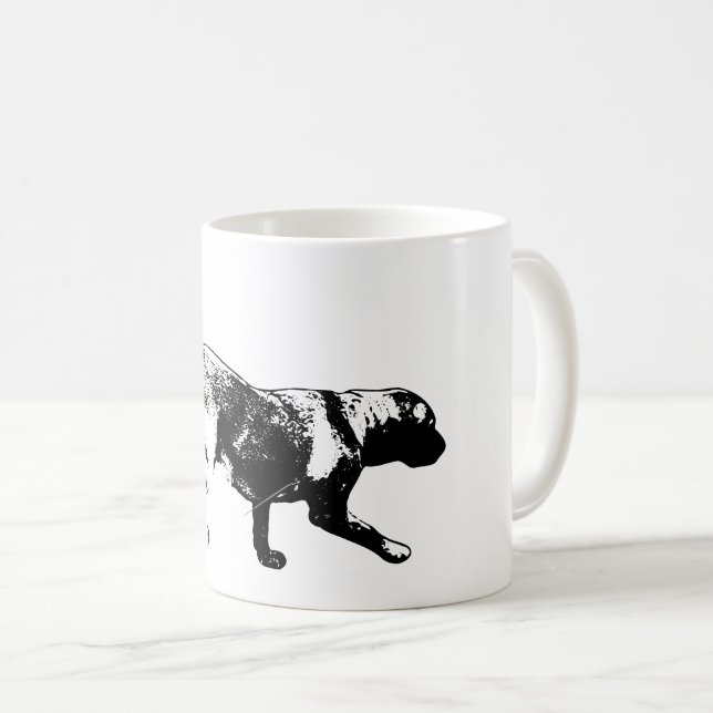 Köra Labrador Retriever Bläck Art Mugg (Framsida höger)