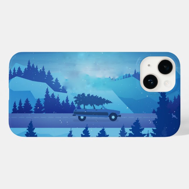 Köra längs vägen med julgran (Baksida (horisontell))